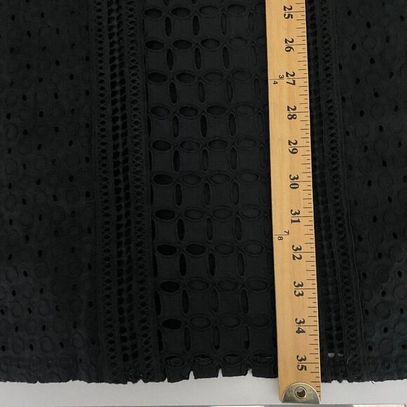 Sundance Catalog Eyelet Essence Black Dress with Lace Insets Size 6 Lined - Picture 9 of 10